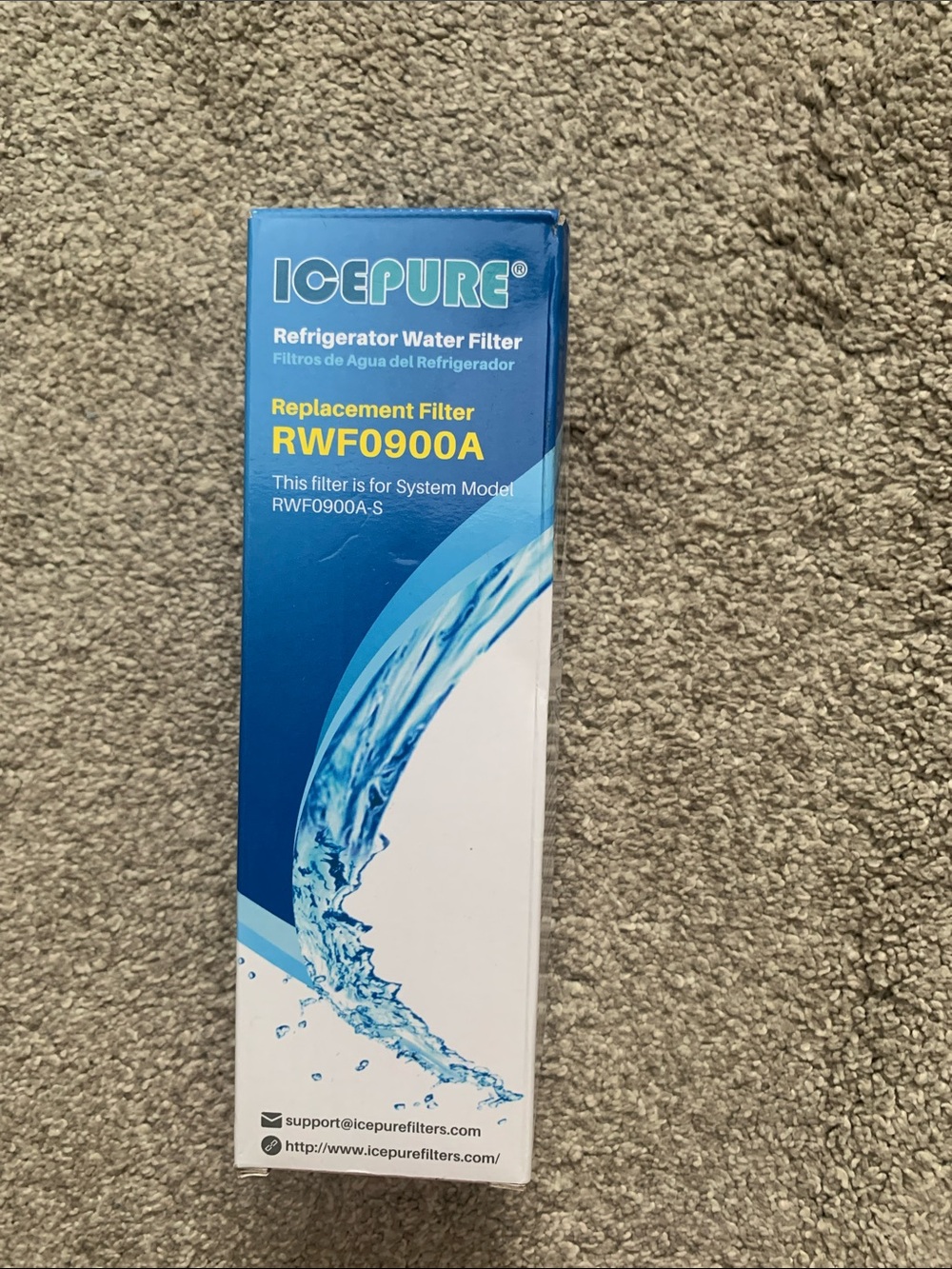 ICEPURE RWF0900A Refrigerator Water Filter - Blue/White Brand New in Box